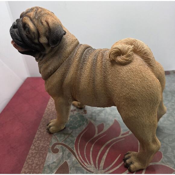 Vtg. 99' Veronese Design 7 Inch Pug Dog Resin Figurine Male - Picture 3 of 13